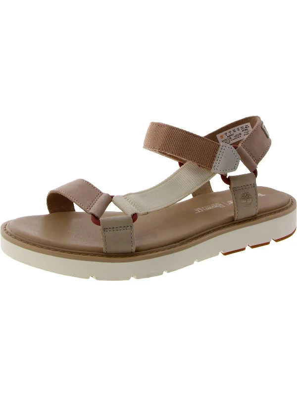 BAILEY PARK Womens Leather Open Toe Flatform Sandals