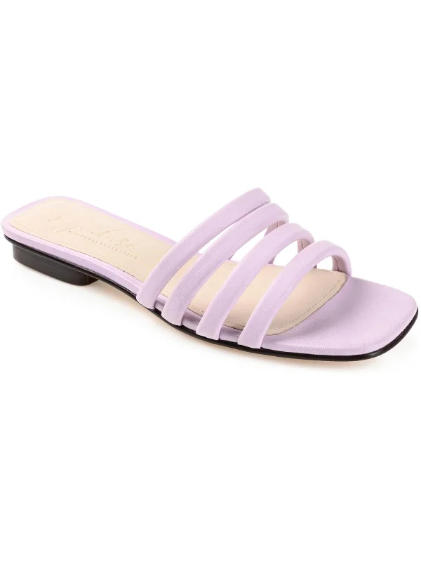 CENDI Womens Comfort Insole Leather Flatform Sandals