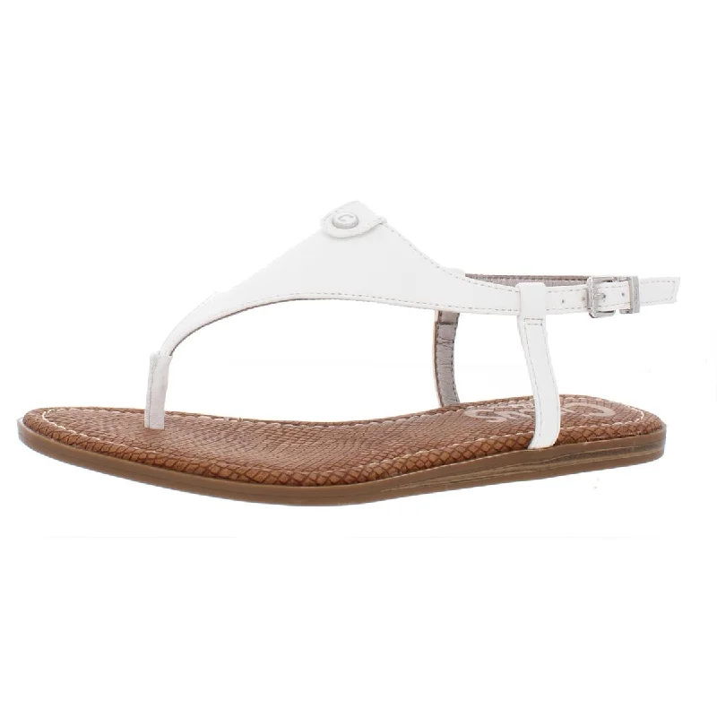 Circus by Sam Edelman Womens Carolina Faux Leather Buckle Thong Sandals