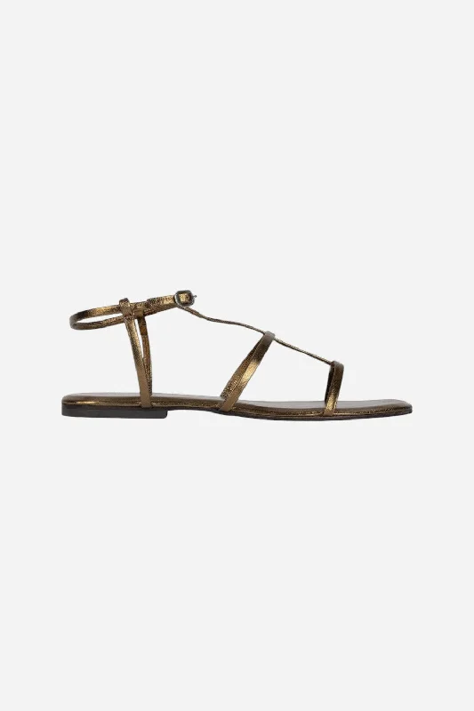 Jeffrey Campbell Corinth Sandals in Bronze Metallic