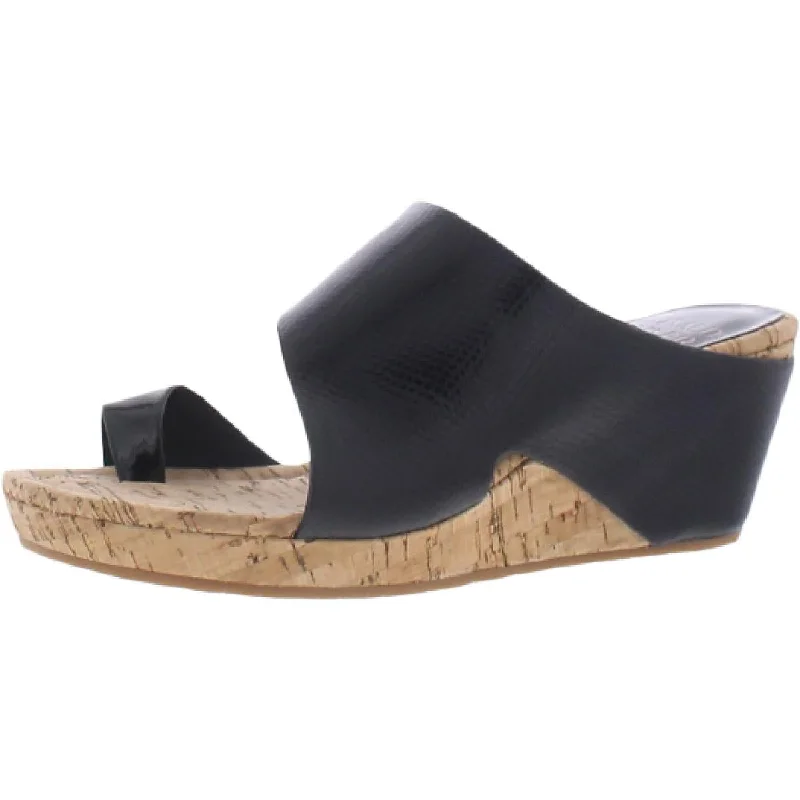 Donald J. Pliner Womens Gemmy Leather Slip-On Slide Sandals