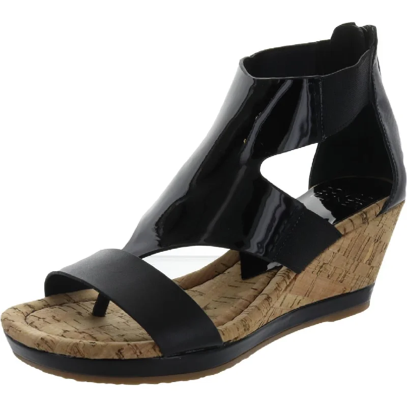 Donald J. Pliner Womens Maraa       Patent Leather Thong Wedge Sandals