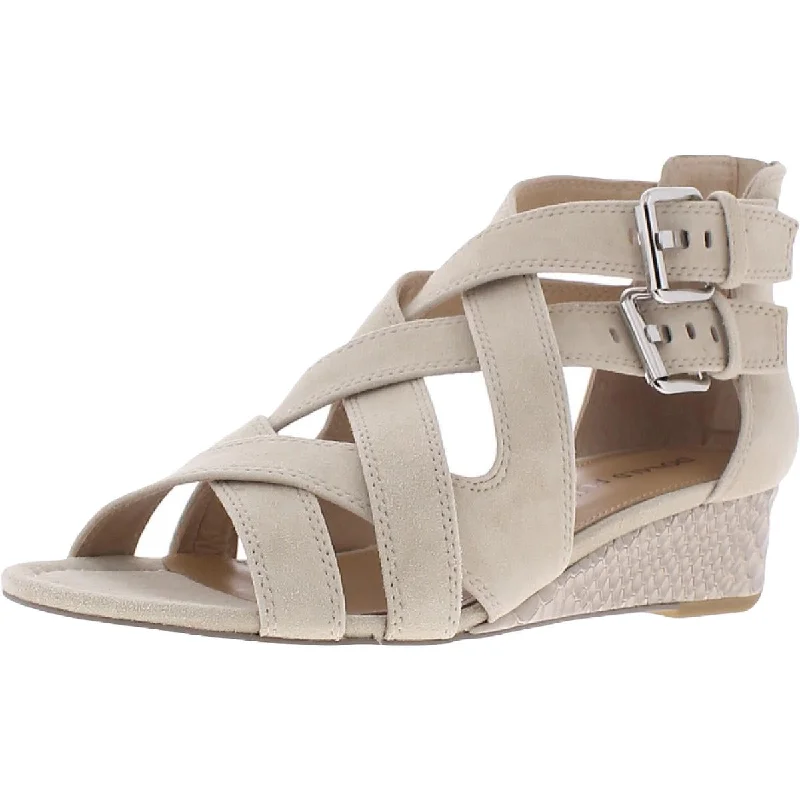 Donald J. Pliner Womens Valencia Suede Open Toe Wedge Sandals