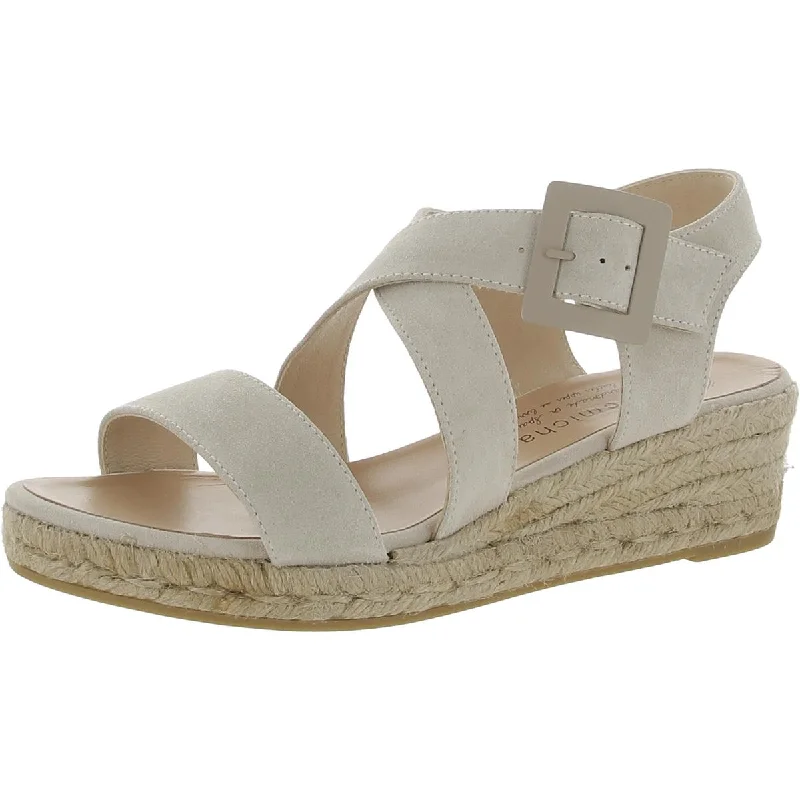 Eric Michael Womens Lago Suede Espadrille Wedge Sandals