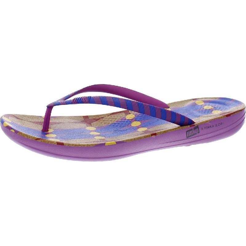 Fitflop Womens IQUSHION X Slip On Open Toe Thong Sandals