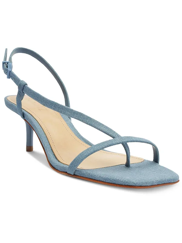 Heloise Womens Denim Open Toe Slingback Sandals