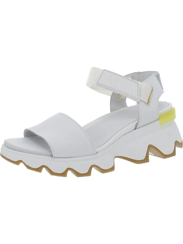 Kinetic Womens Leather Wedge Sport Sandals