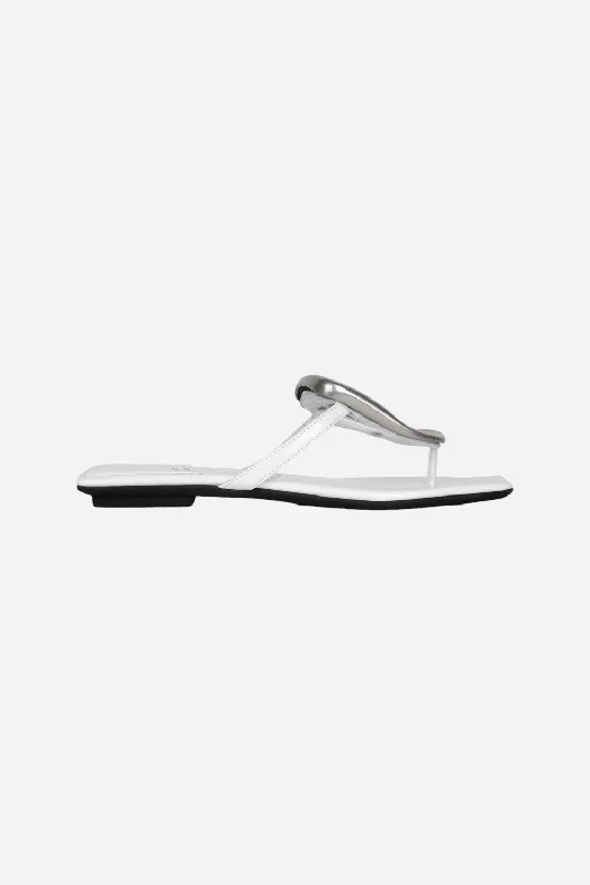 Jeffrey Campbell Linques-2 Sandals in White Silver