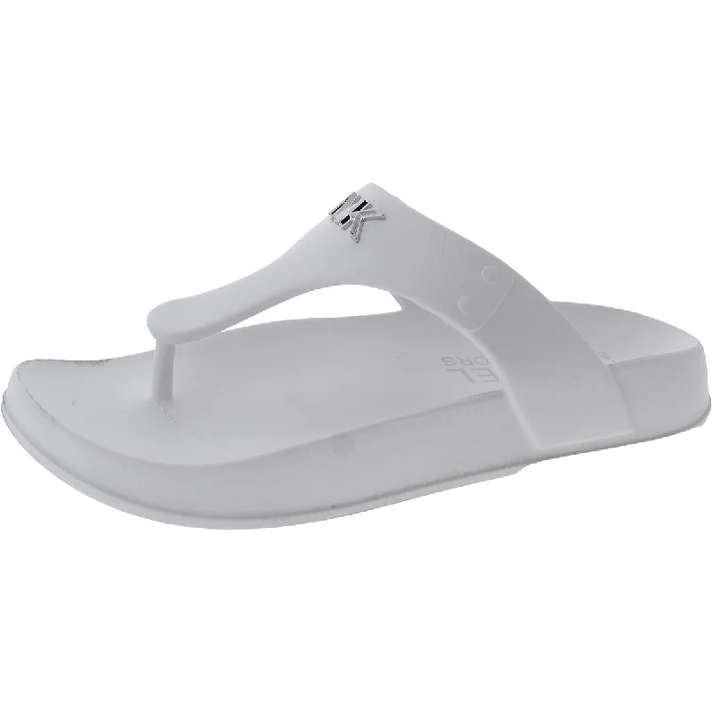 MICHAEL Michael Kors Womens Linsey Logo Rubber Thong Sandals