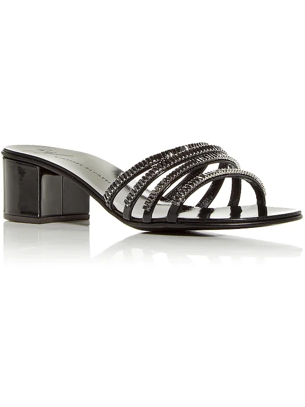 Nero Womens Rhinestone Slide Sandals