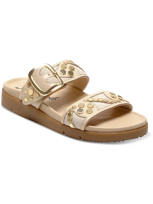 Revelry Womens Rubber Studded Slide Sandals