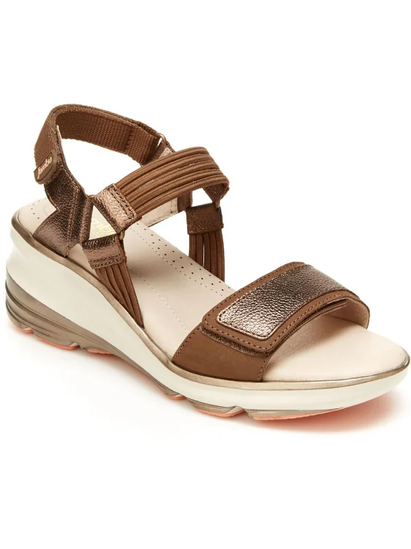 St Tropez Womens Slingback Open Toe Wedge Sandals