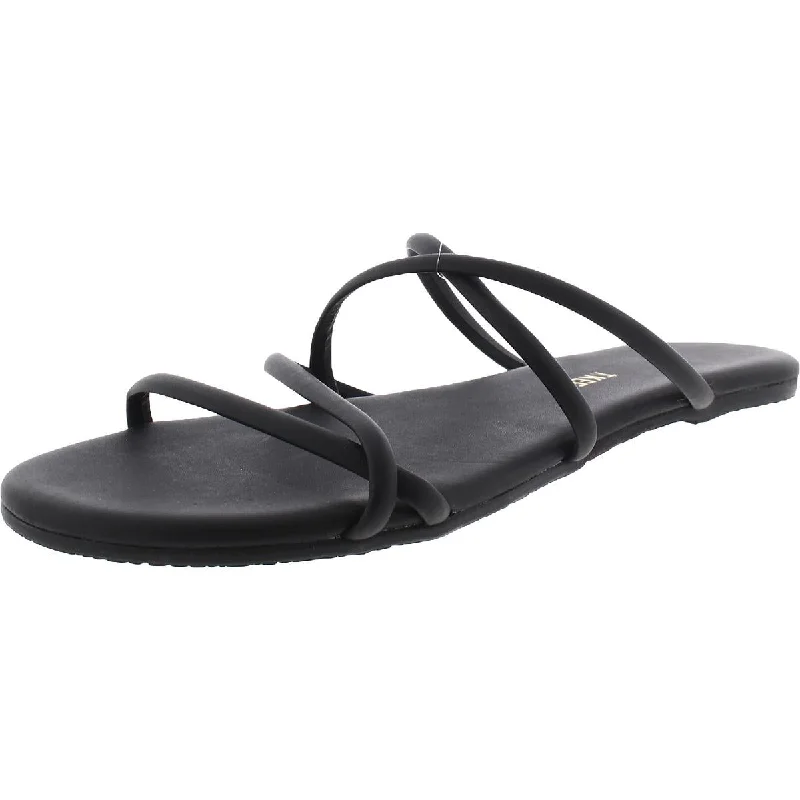 Tkees Womens Sloane Leather Slip On Slide Sandals