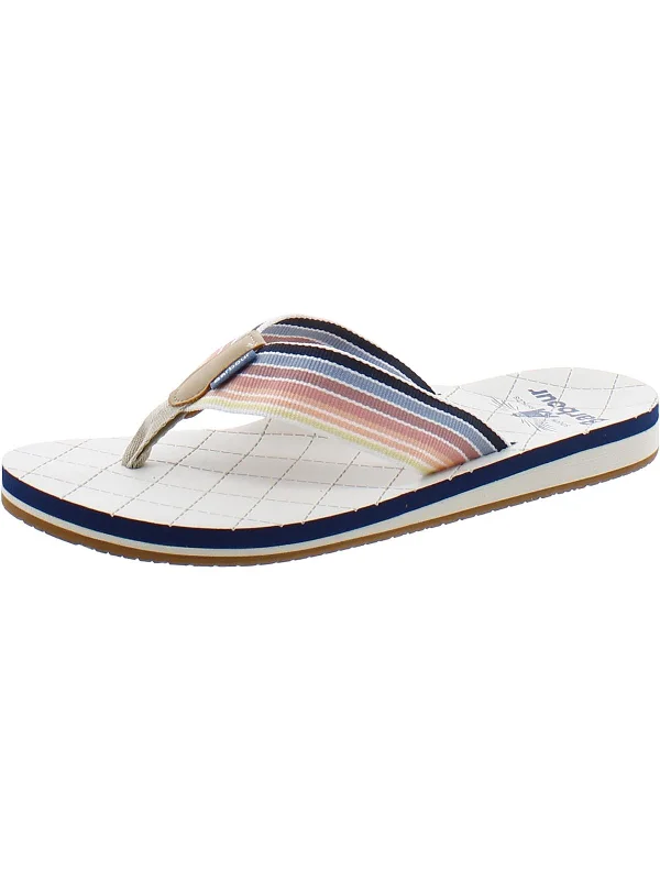 Womens Laceless Canvas Thong Sandals