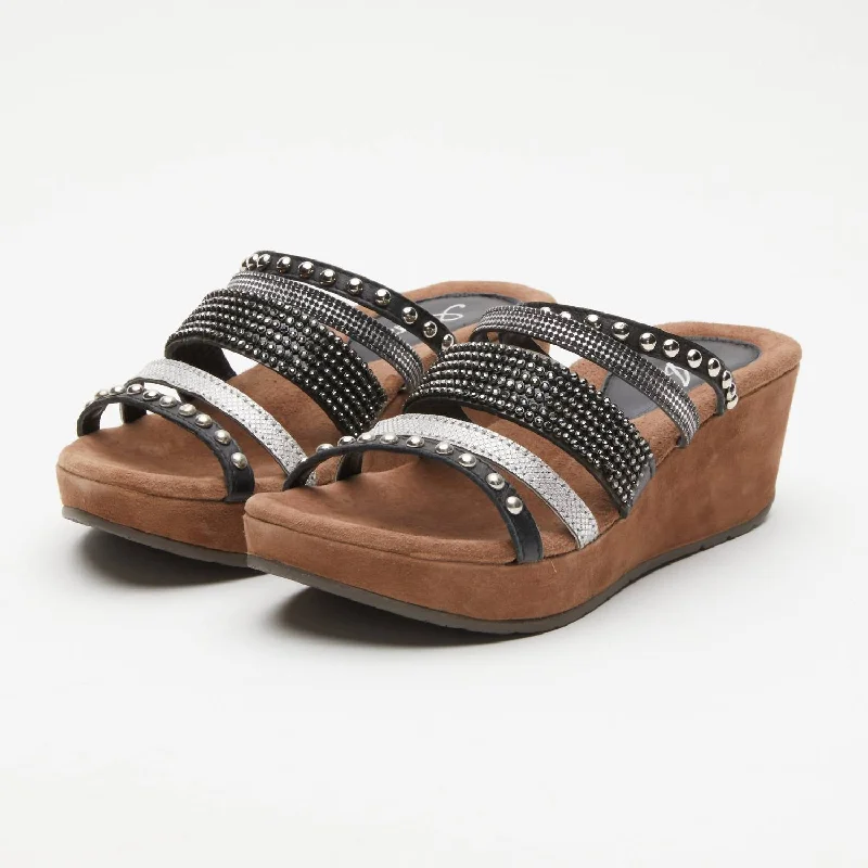 Women's Oletha Slide Sandals In Black Multi