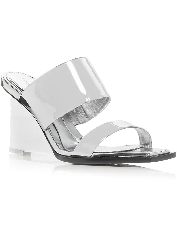 Womens Patent Leather Dressy Mule Sandals