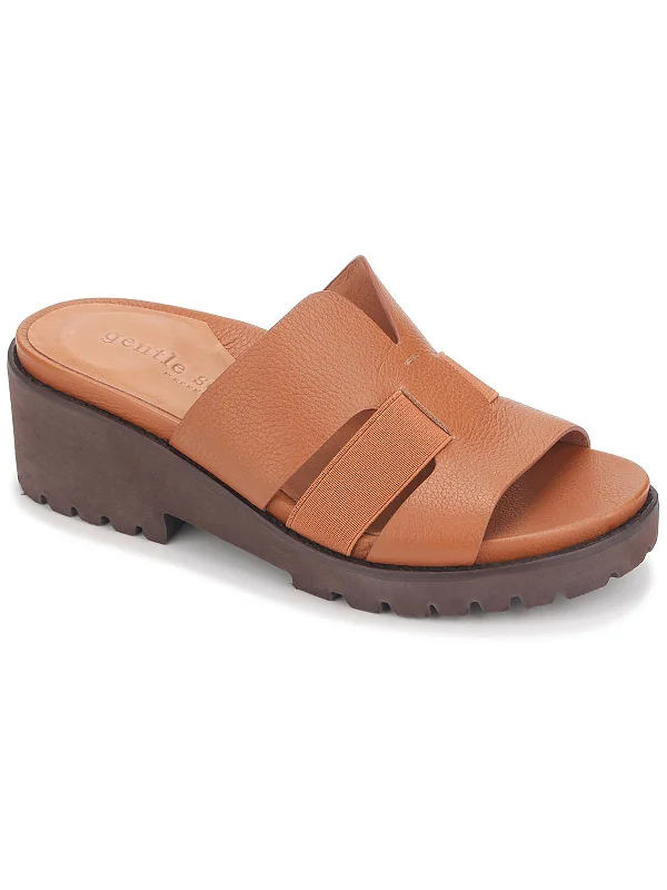 Womens Slip On Strappy Mule Sandals