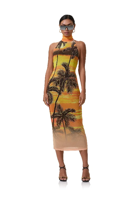 Olimpia Midi Dress | Sunrise Palms