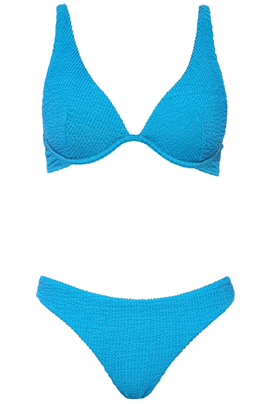 Bermuda Bikini Crinkle Blue Set