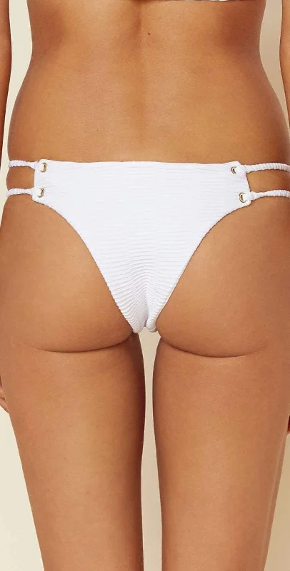 Blue Life Roped Up Skimpy Jacquard Bottom In White 390-9354-WHT