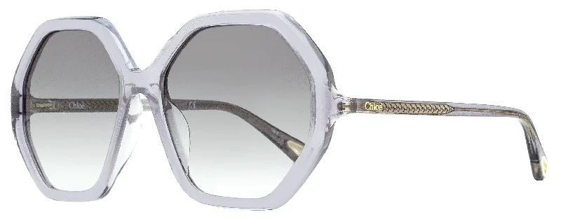 Chloe Women's Esther Sunglasses CH0008SA 003 Transparent Gray 58mm