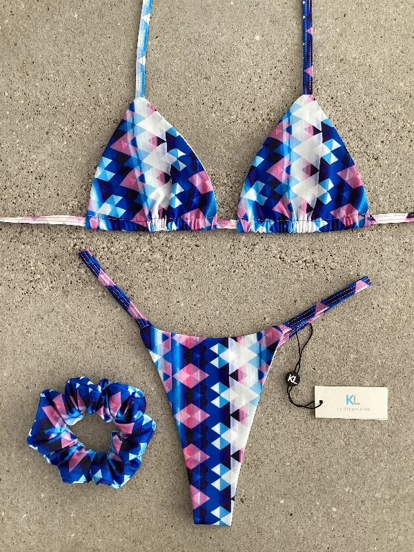 Cobalt Aztec Bikini Top