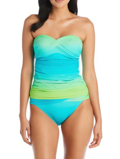 Cool Breeze Twist Bandeau Tankini