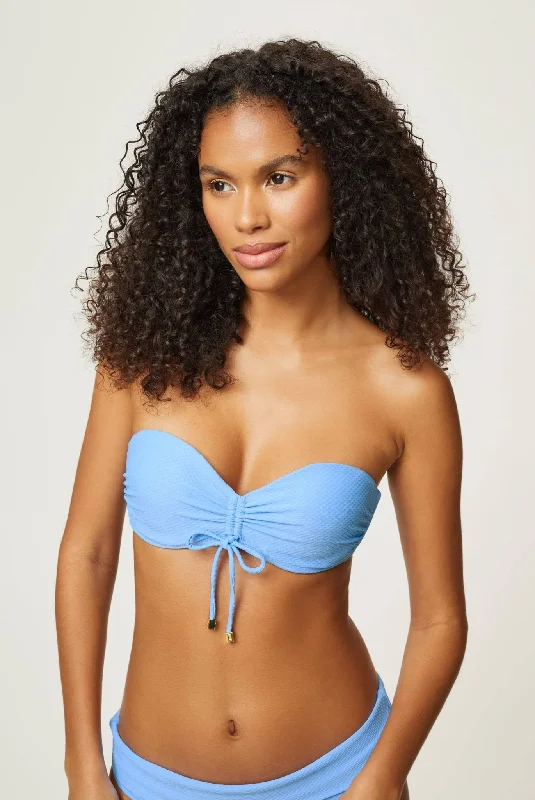 Ocean Tide Ruched Bandeau Top