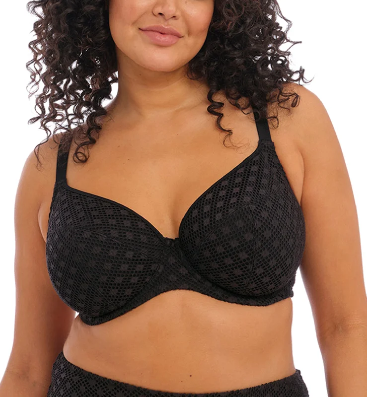 Elomi Bazaruto Plunge Underwire Bikini Top (ES800602) - Black