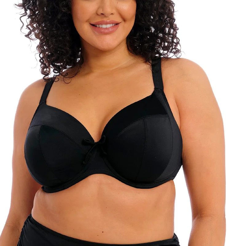 Elomi Plain Sailing Plunge Underwire Bikini Top (ES7284) - Black