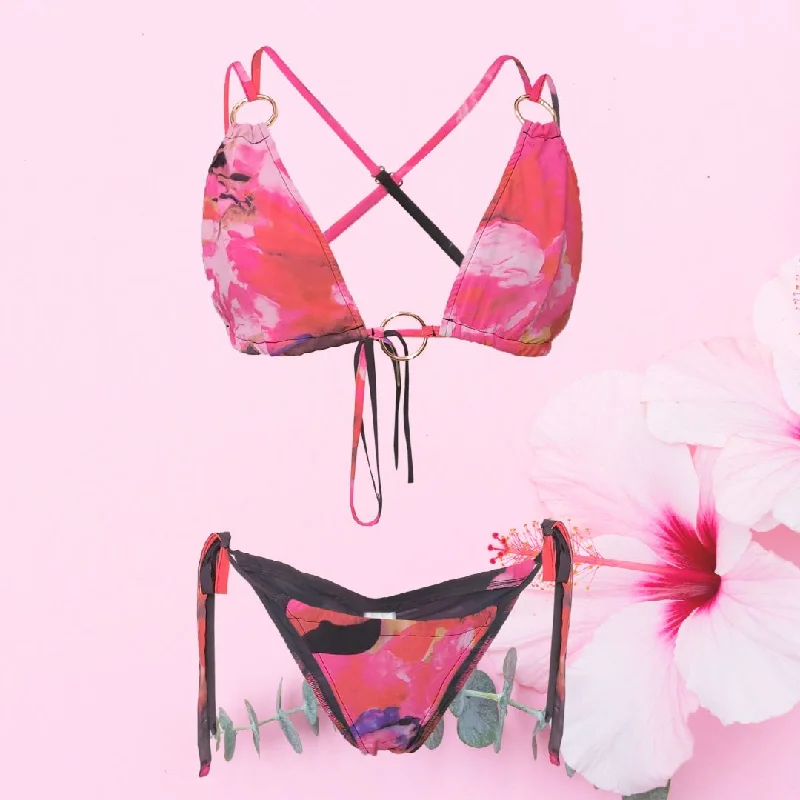 Floral Fantasy Pink Passion Bikini Set