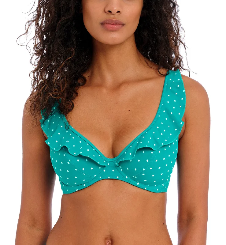 Freya Jewel Cove High Apex Underwire Bikini Top with J Hook (7230) - Marine