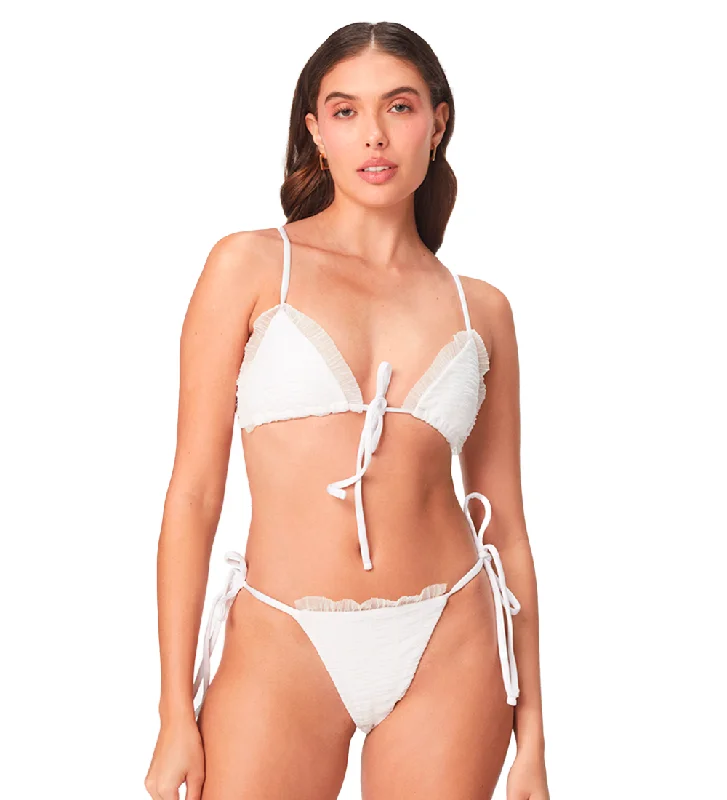 Gaia White Bikini Top