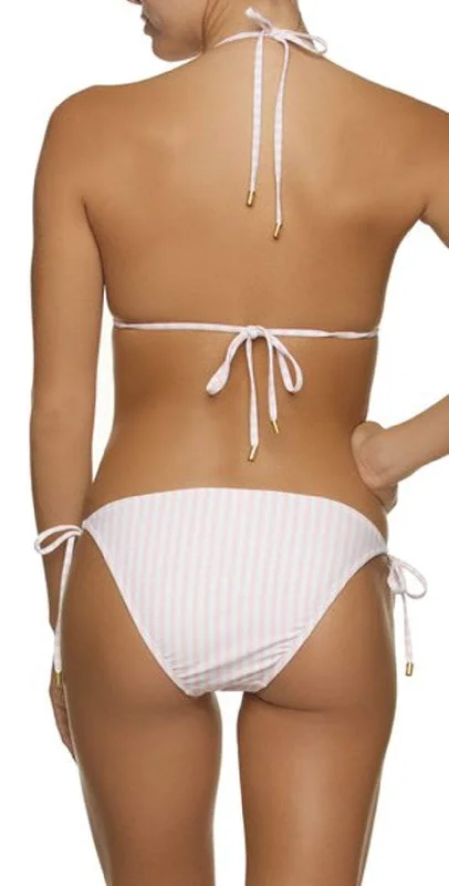 Helen Jon Pink and White Stripe String Bikini Bottom HJLE-0306-PWP