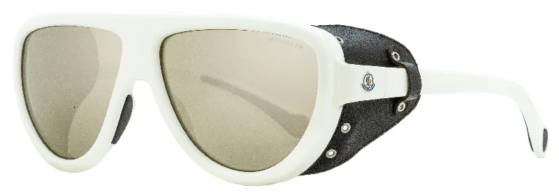 Moncler Unisex Pilot Sunglasses ML0089 21C White/Black 57mm