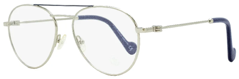 Moncler Women's  Eyeglasses ML5023 016 Palladium/Dark Blue 54mm