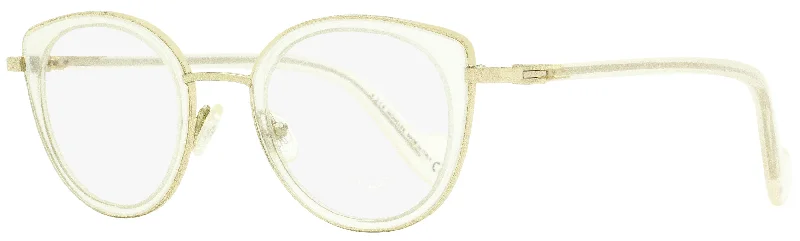 Moncler Women's Oval Eyeglasses ML5025 024 Light Gold/Frosted 46mm