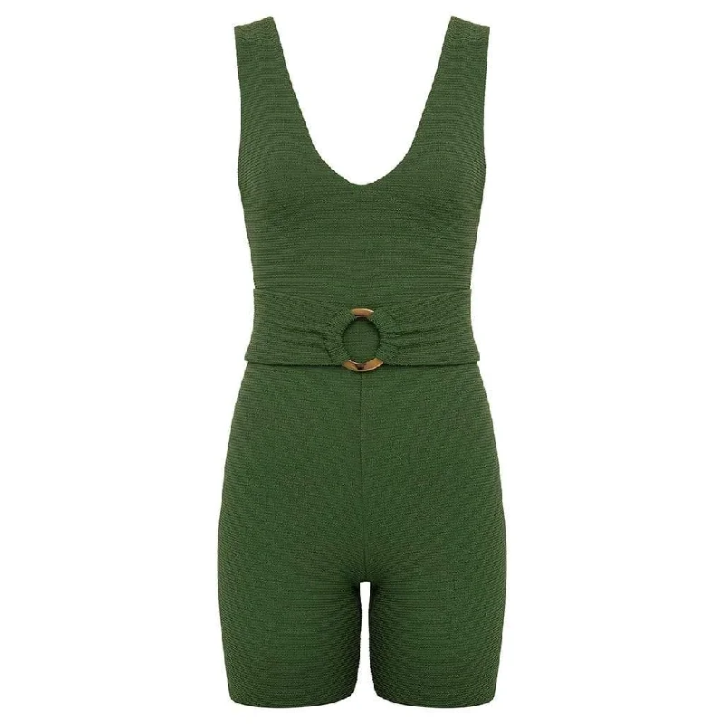 Kim Onesie | Olive Micro Scrunch