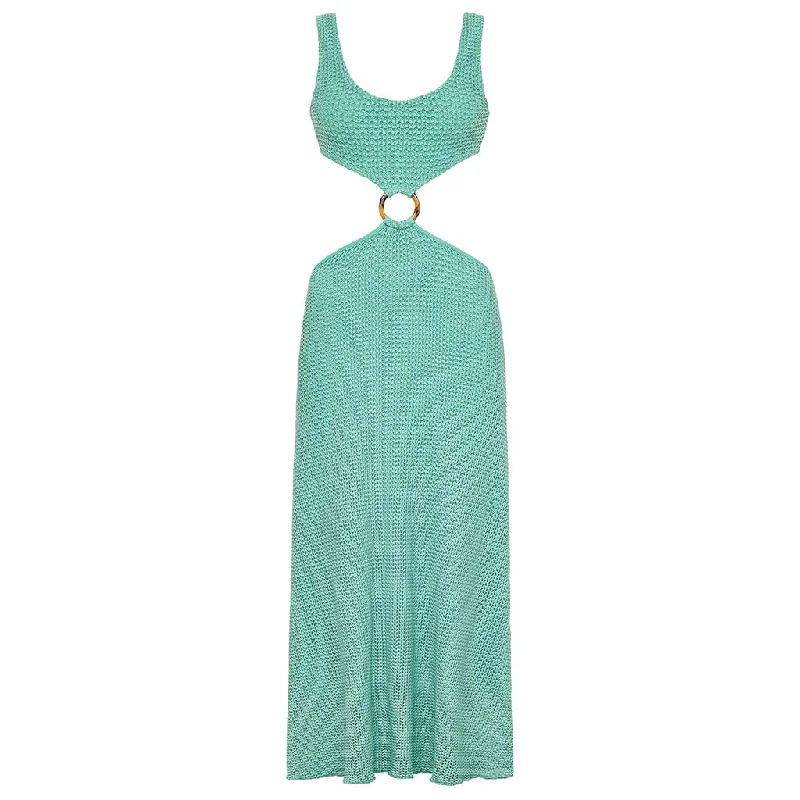 Ky Dress | Turquoise Crochet