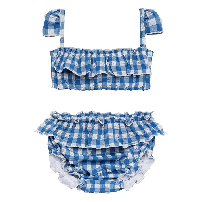 Mini Cabana Bikini Set | Blue Gingham