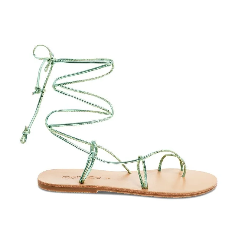 Montce x Madeira Sandals | Metallic Green Cord