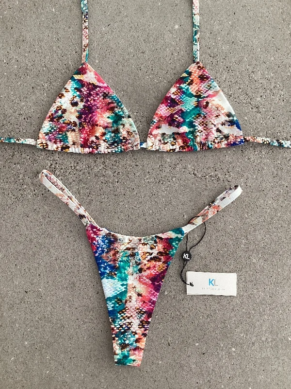 Multi Snake Bikini Top