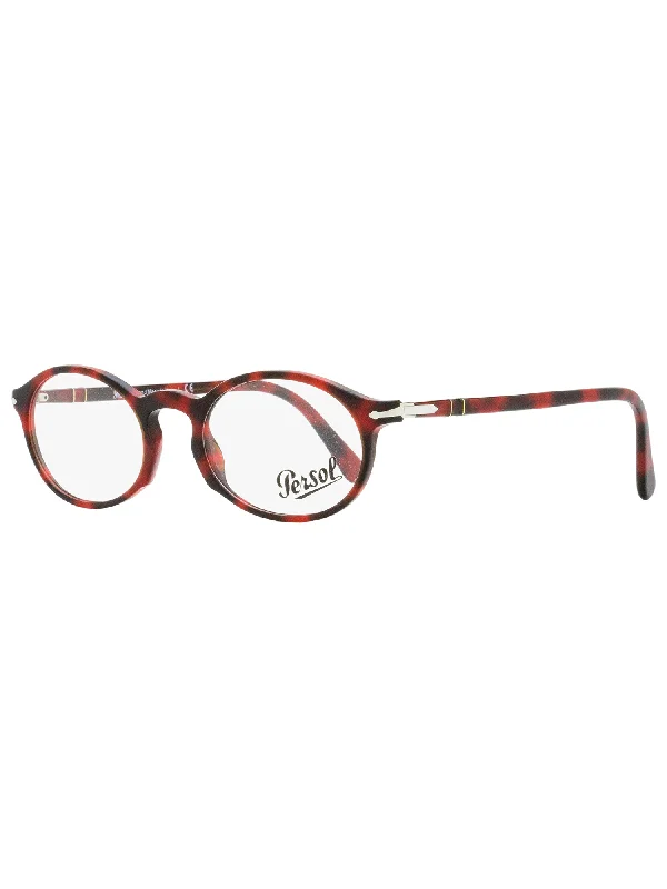 Persol Unisex Oval Eyeglasses PO3219V 1100 Red Tortoise 50mm