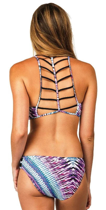 Raisins Stolen Heart Strappy Cocoa Beach Bikini Bottom W711551-PUR