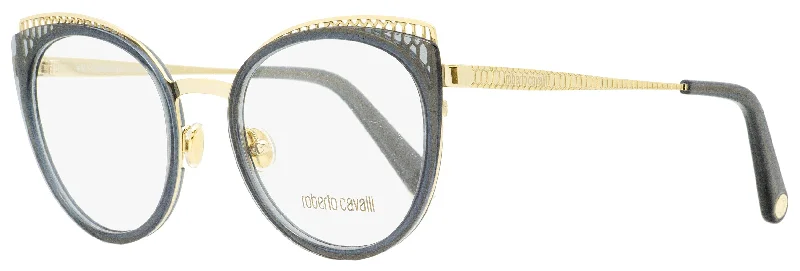 Roberto Cavalli Women's Oval Eyeglasses RC5114 020 Gold/Transparent Gray 53mm