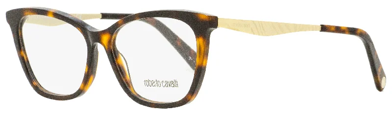 Roberto Cavalli Women's Rectangular Eyeglasses RC5095 052 Havana/Gold 54mm