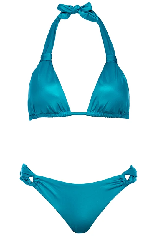 Triangle Bikini Teal Set