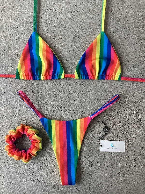 Technicolor Bikini Top