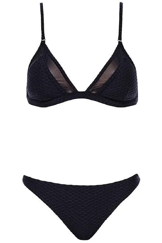 Triangle Bikini Black Set