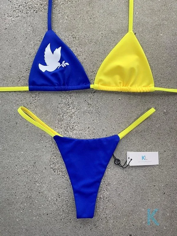 Ukraine Peace Bikini Top